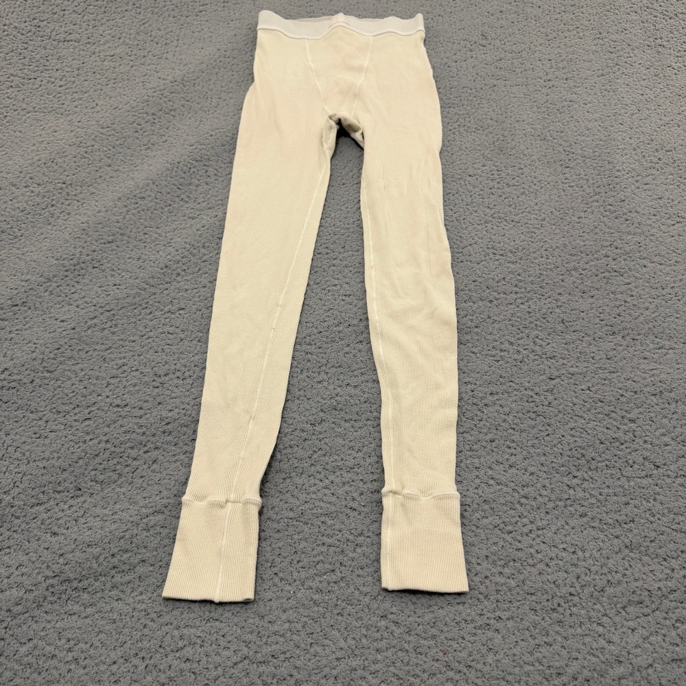 SKIMS Cotton Rib Leggings Bone Off White High Waisted XS Ribbed Base Layer